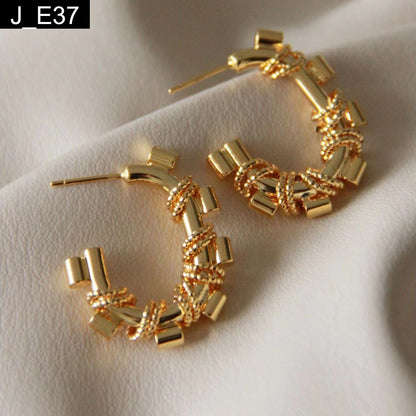 Woven Gilded Earring - E37