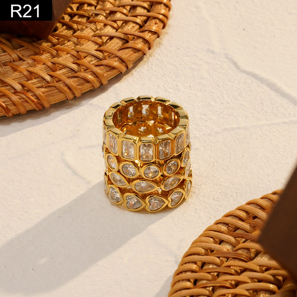 Modern Ledger Ring - R21