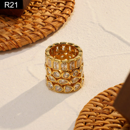 Modern Ledger Ring - R21