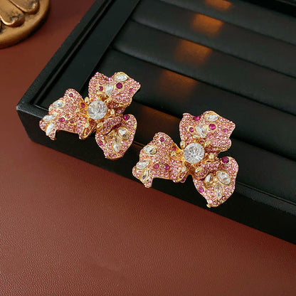 Fuchsia Floral Earring