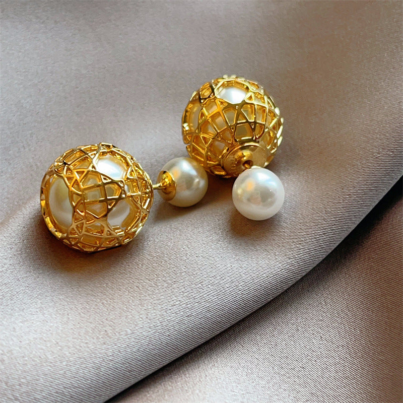 Cage Pearl Earring