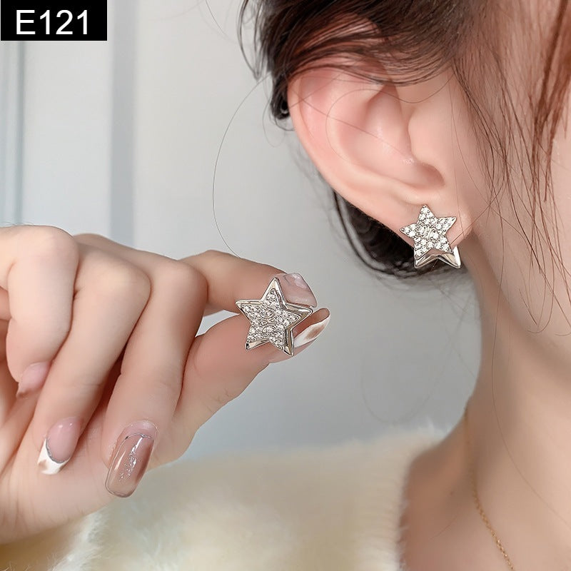 Rotating Star Stud Earring - E121