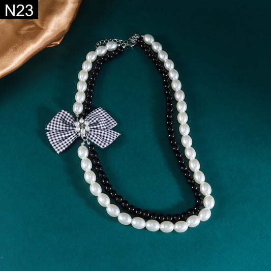 Pearl Tie Necklace - N23