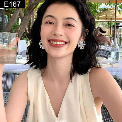 Frosted Frond Earring - E167