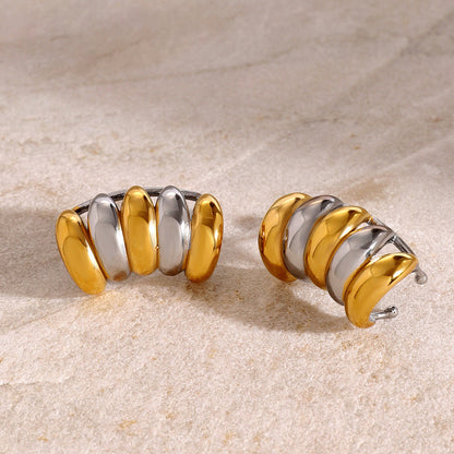 Duotone Ripple Earring