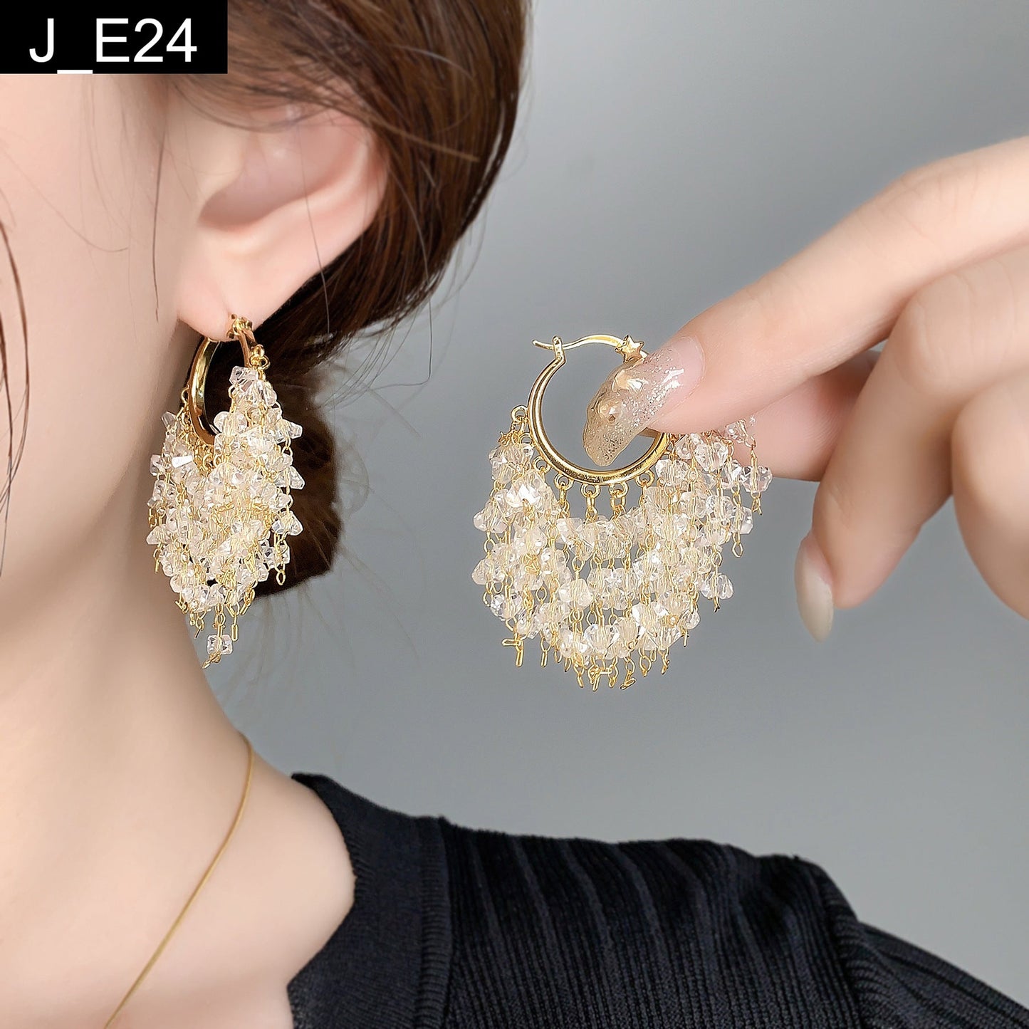 Champagne Cascade Earring - E24