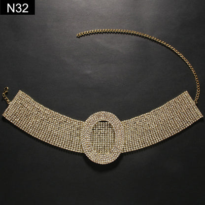 Oval Crystal Choker - N32