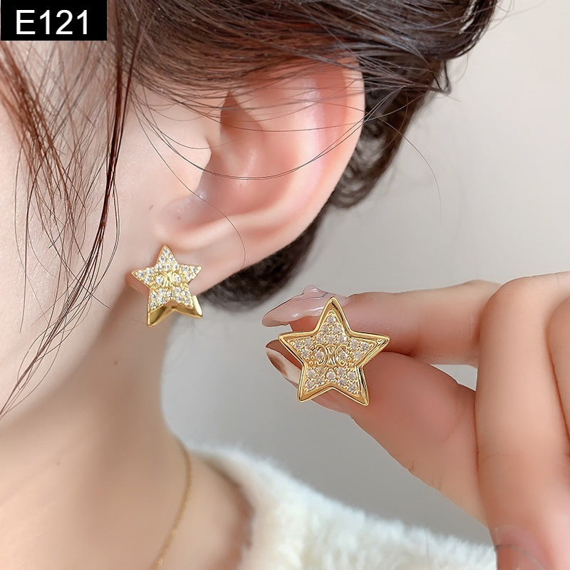 Rotating Star Stud Earring - E121