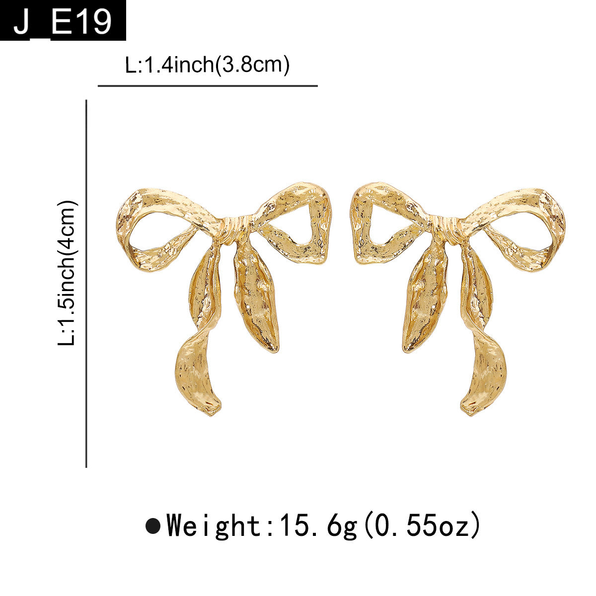 Molten Ribbon Bow Earring - E19