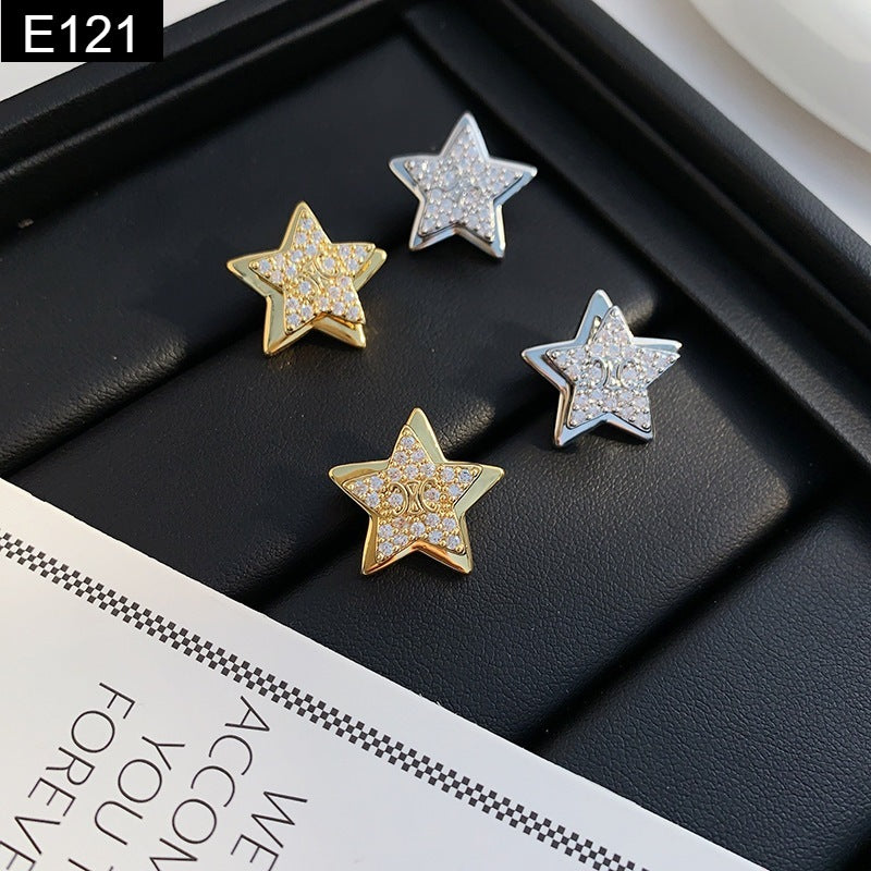Rotating Star Stud Earring - E121