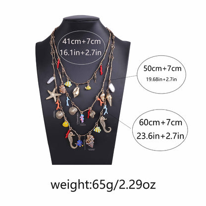 Deep Blue Charms Necklace