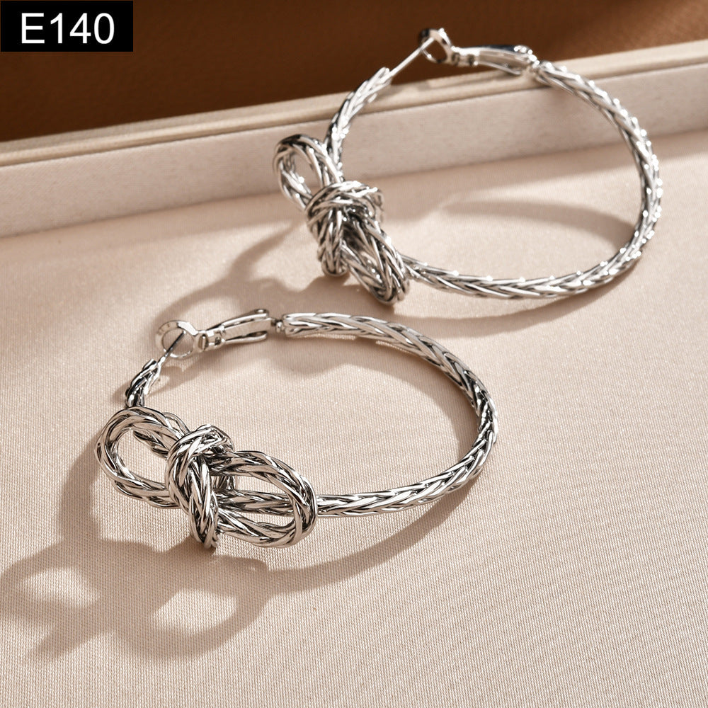 Knot Hoop Earring - E140