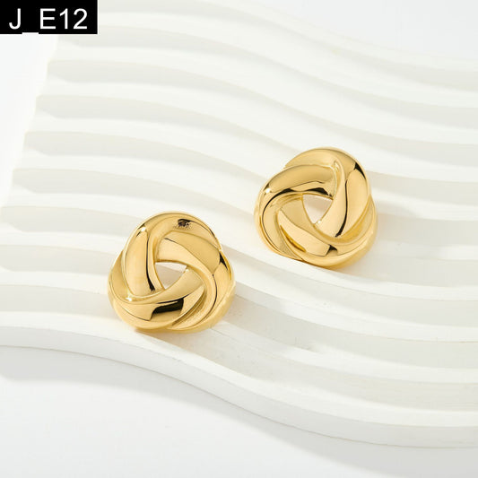 Sculptural Abstract Studs - E12