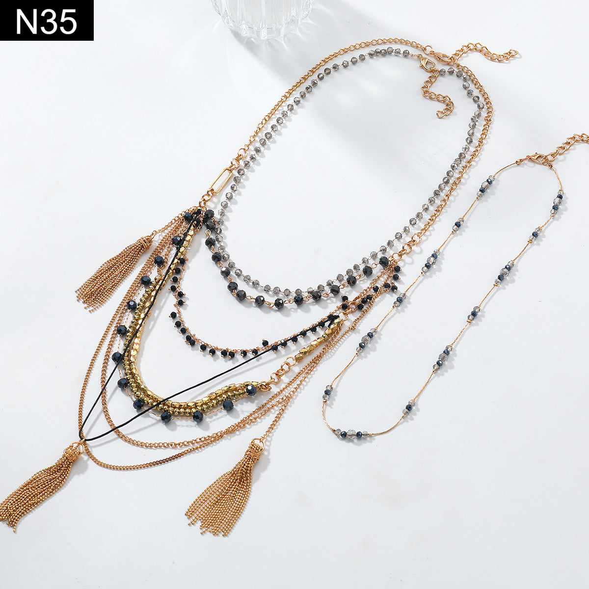 Gypsy Gold Fringe Necklace - N35