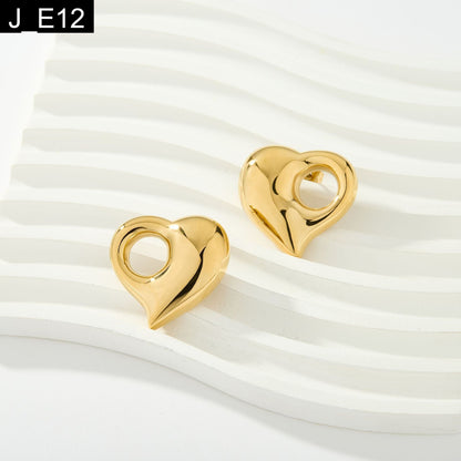 Sculptural Abstract Studs - E12