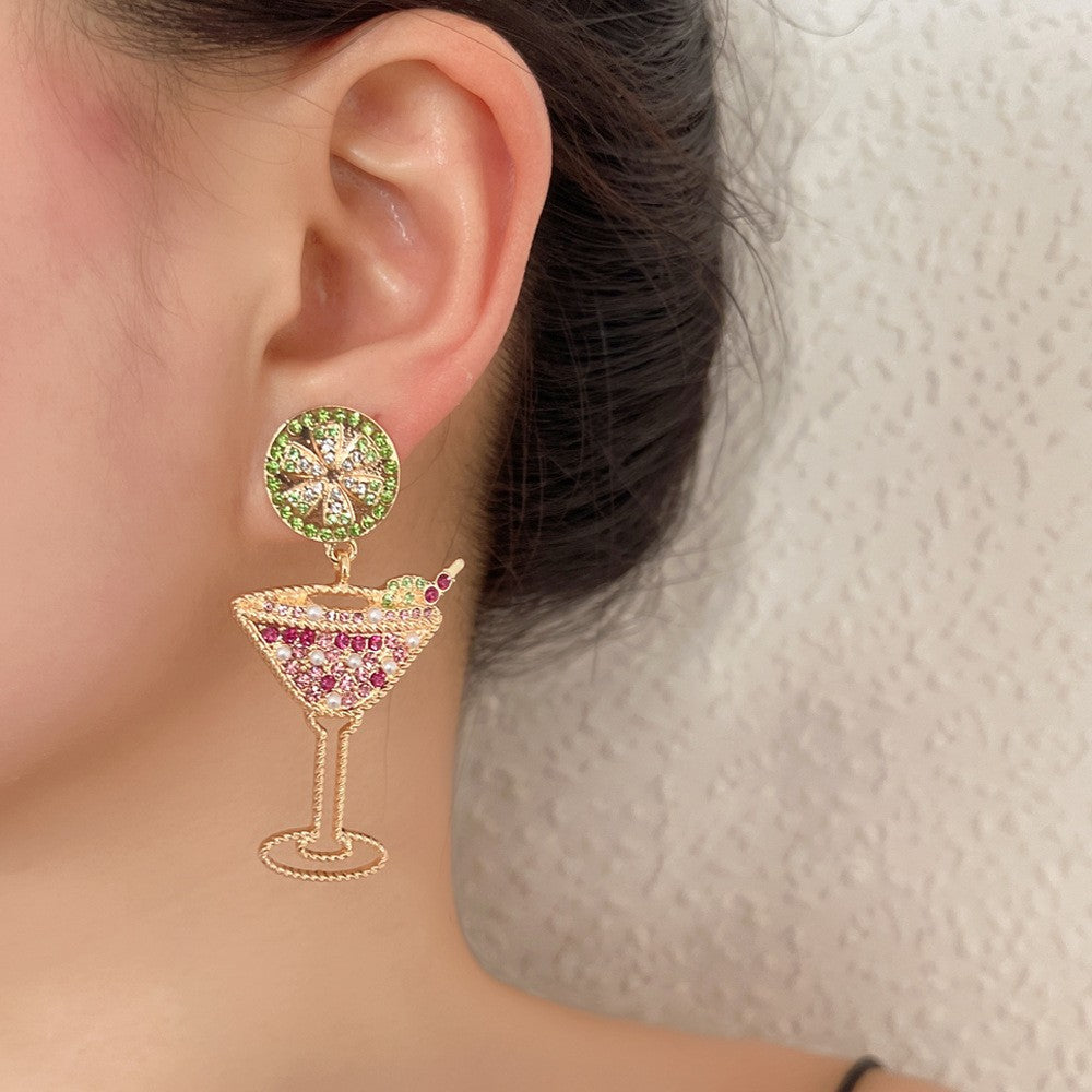 Martini Sparkle Earring