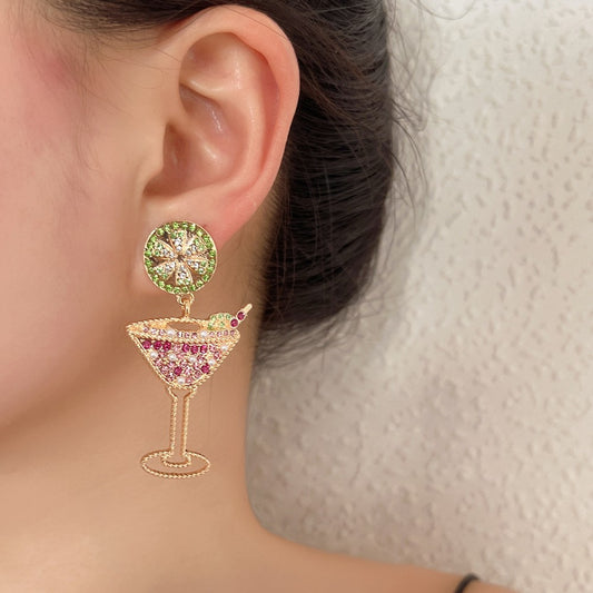 Martini Sparkle Earring