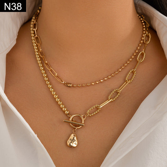 Hammered Teardrop Necklace - N38