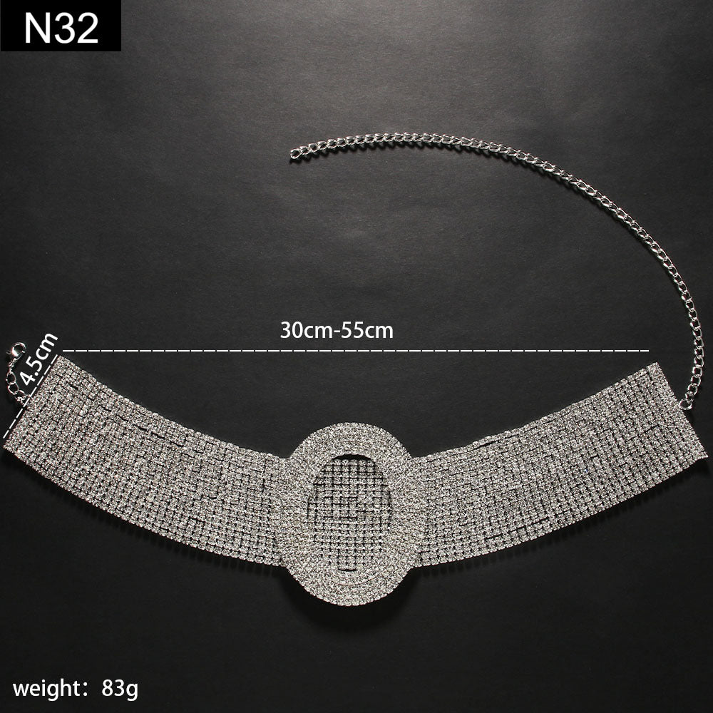 Oval Crystal Choker - N32