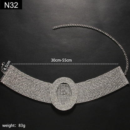 Oval Crystal Choker - N32