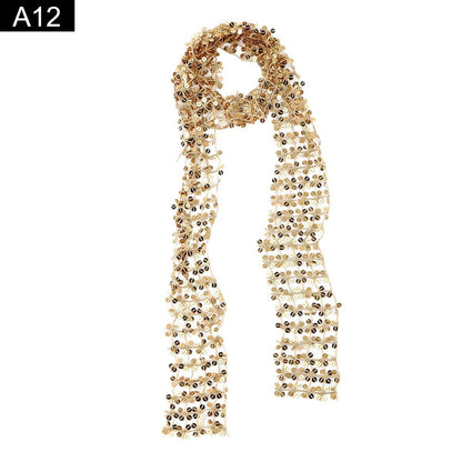 Glitter Mesh Scarf - A12