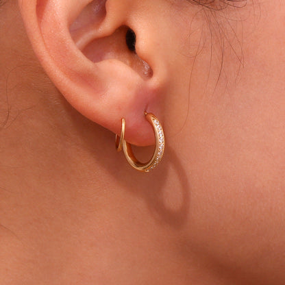 Luminara Stone Hoop Earring