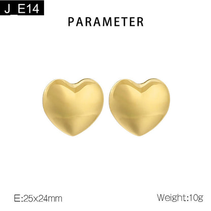 Aurum Puffy Heart Earring