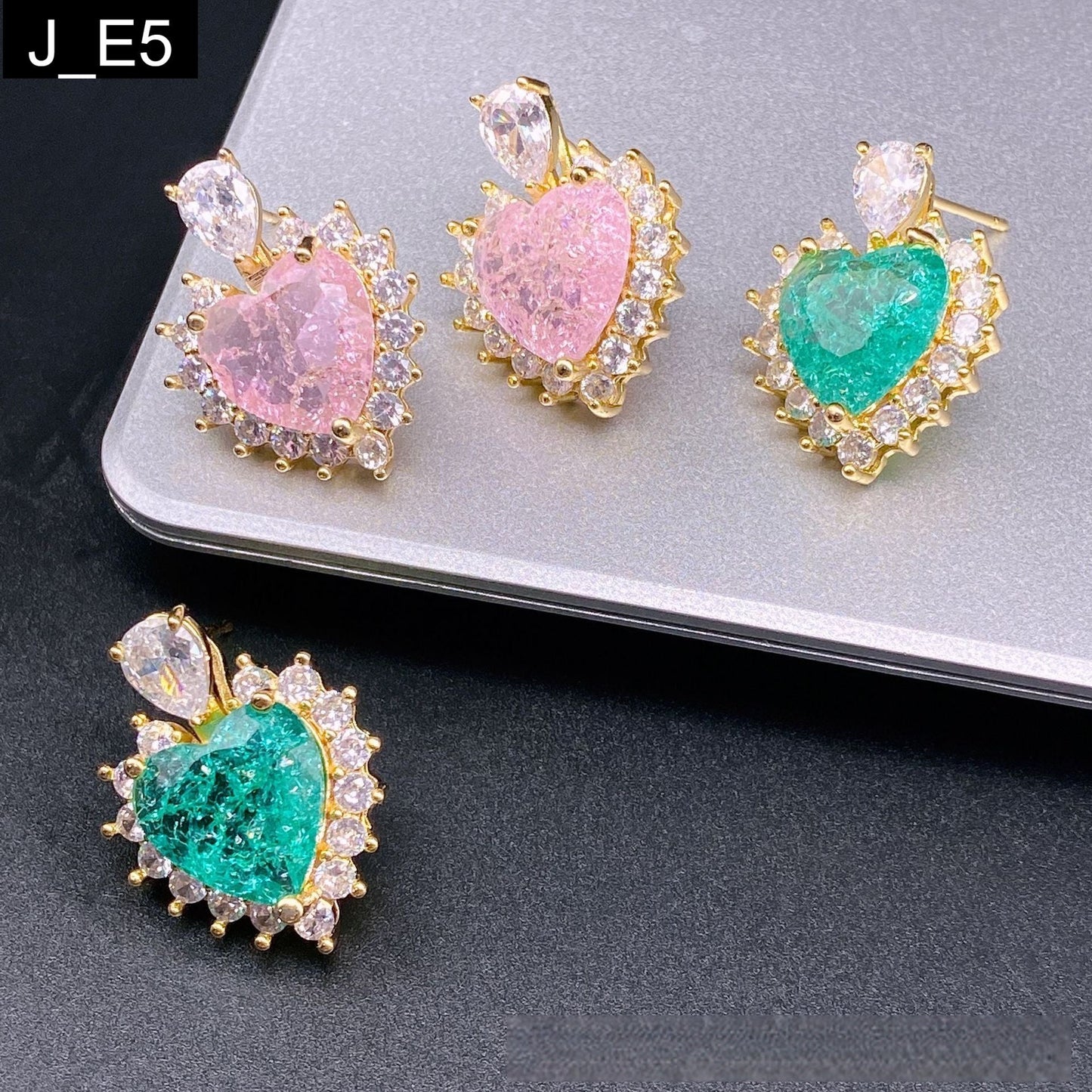 Crushed Heart Earring