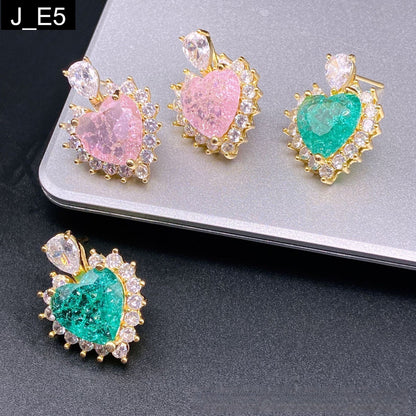 Crushed Heart Earring