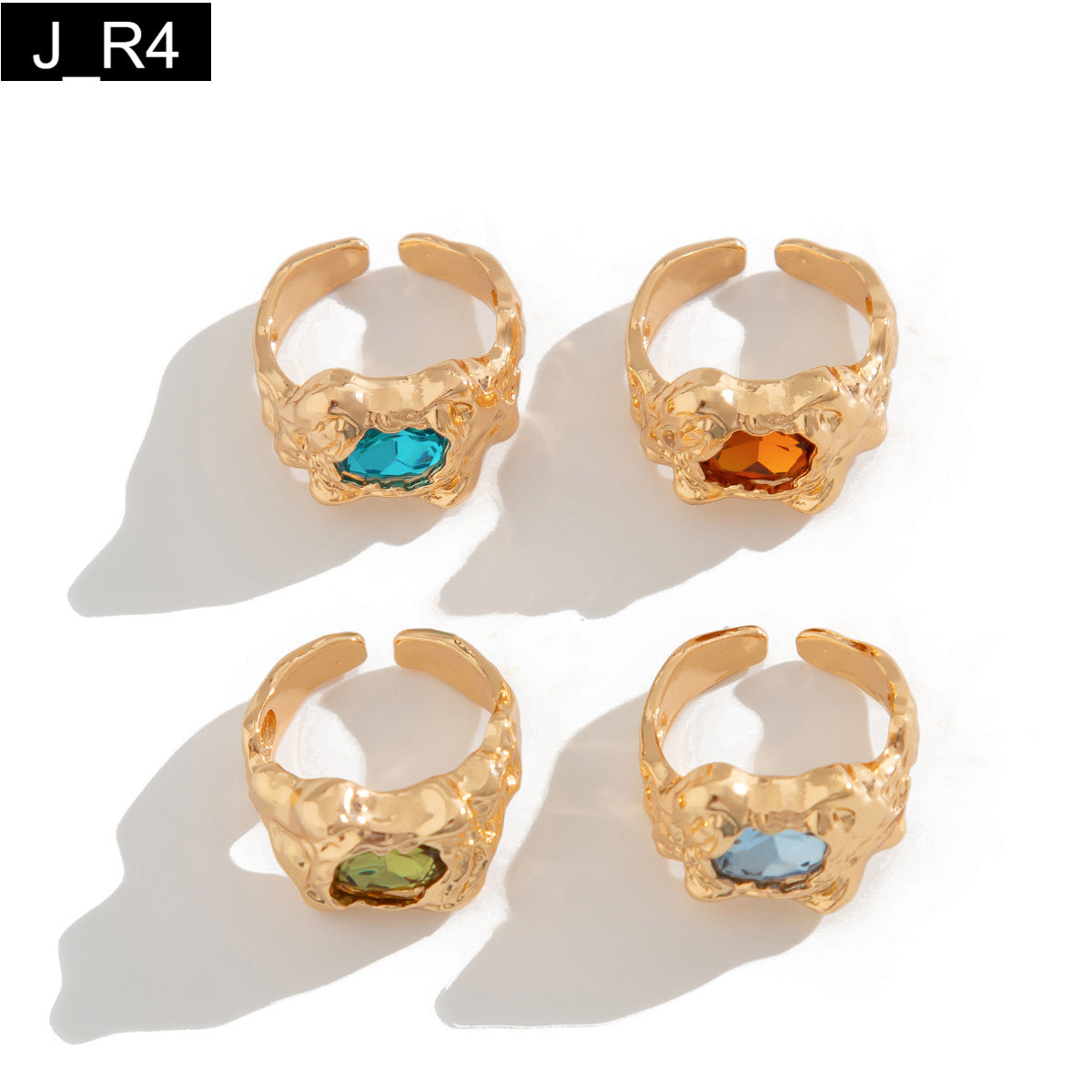 Geode Rings Set of 4 - R4