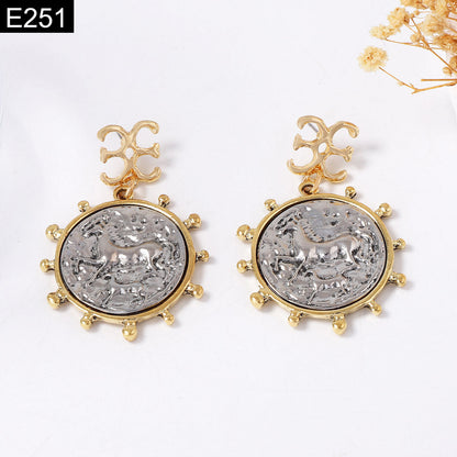 Silver Pegasus Earring - E251