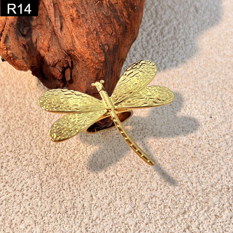 Dragonfly Textured Ring - R14