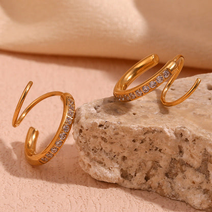 Luminara Stone Hoop Earring