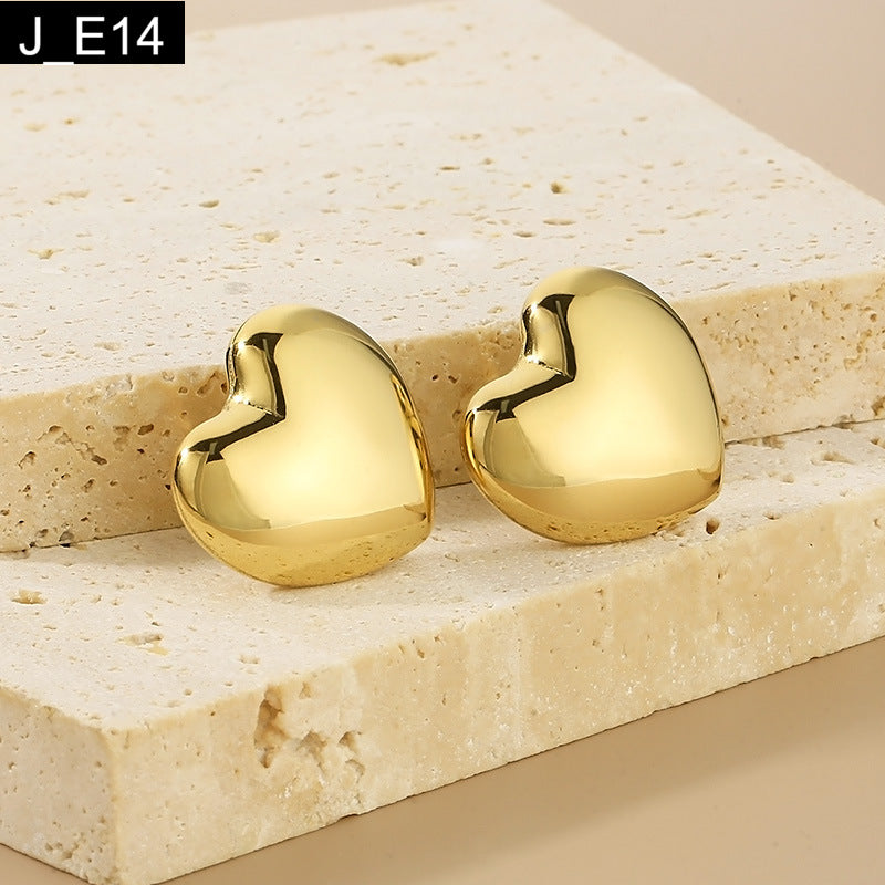 Aurum Puffy Heart Earring