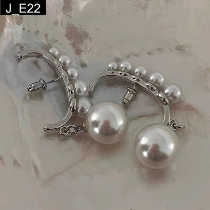 Lunar Pearl Drop Earring - E22
