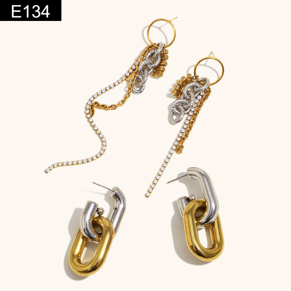 Mixed Metal Earrings - E134