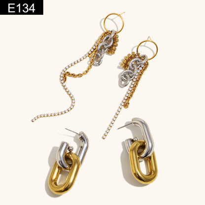 Mixed Metal Earrings - E134