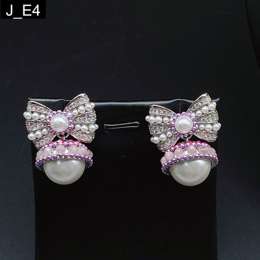 Rosalie Bow Drop Earring - E4