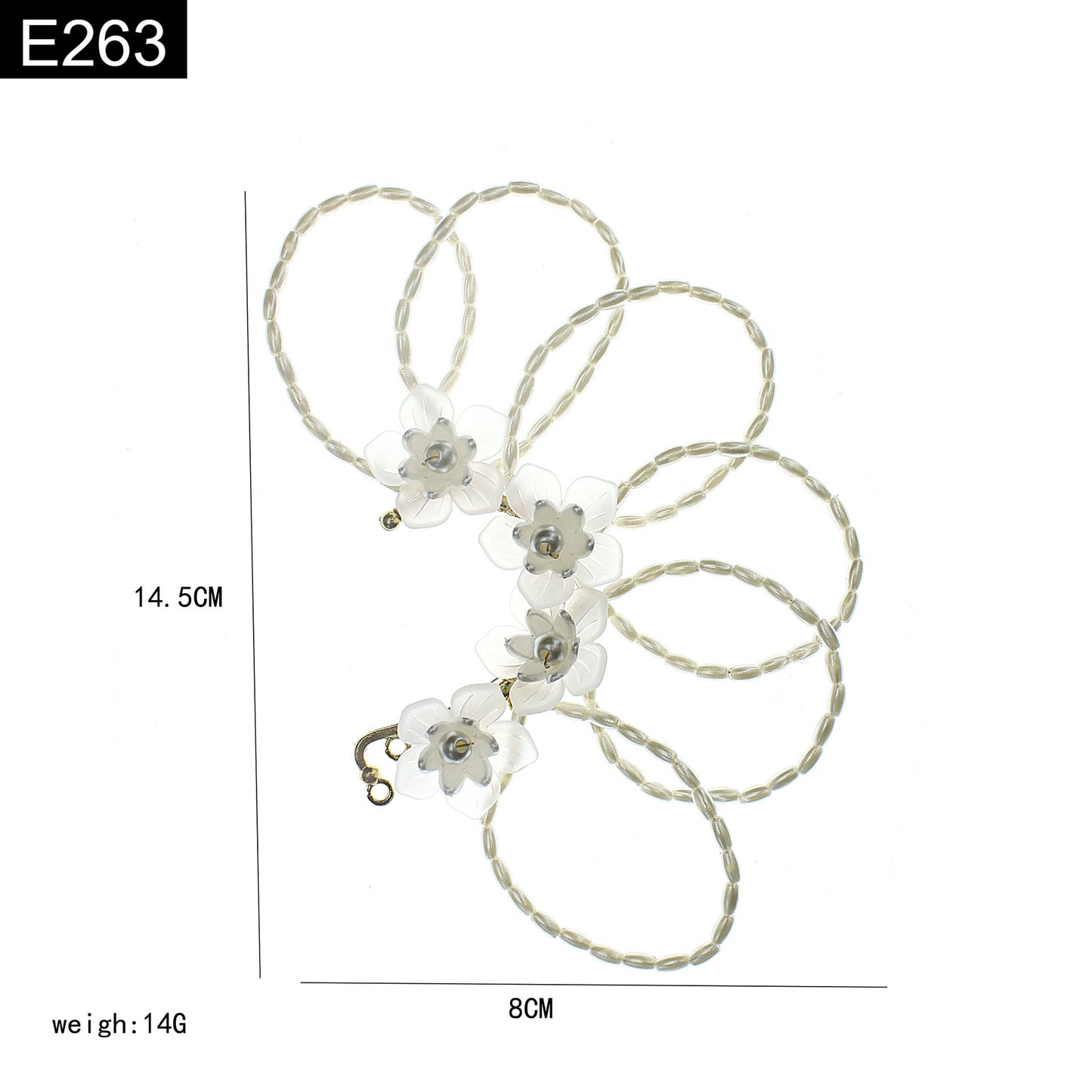 Pearlescent Petal Earcuff - E263