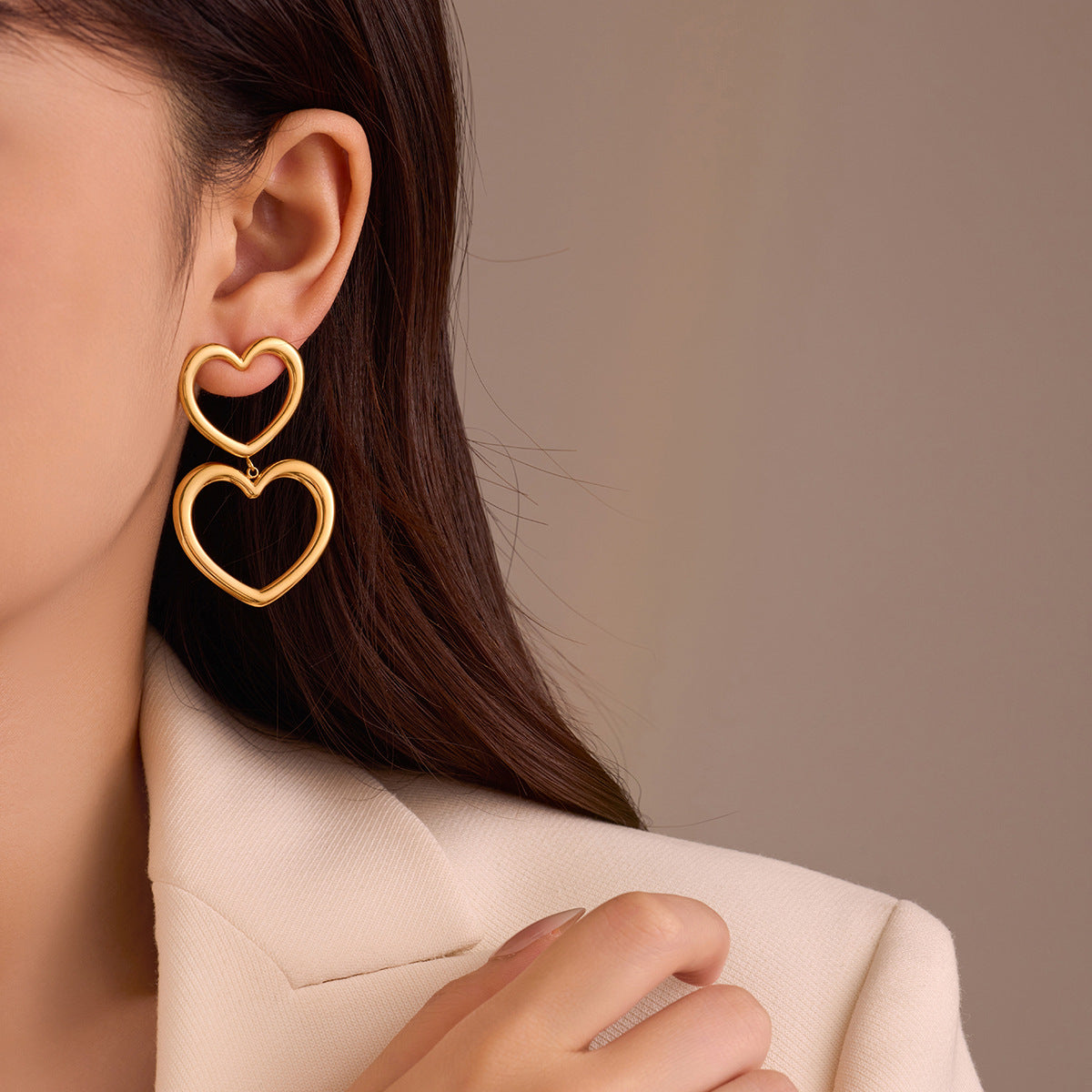Duet Hearts Earring