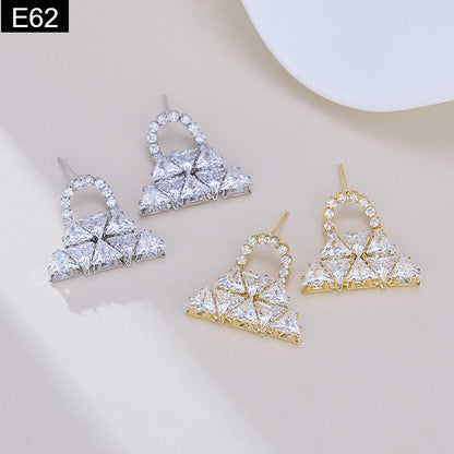 Diamond Pyramid Earring