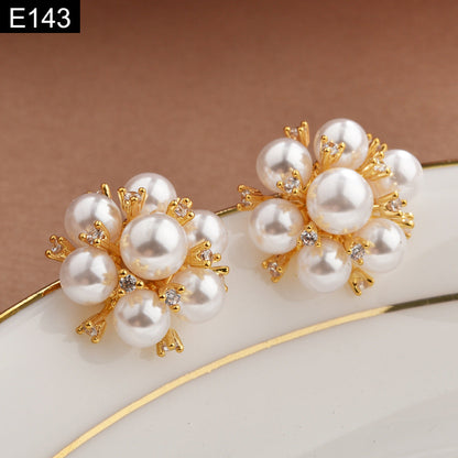 Pearl Cluster Earring - E143