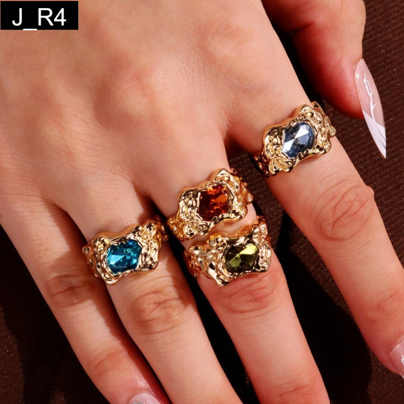 Geode Rings Set of 4 - R4