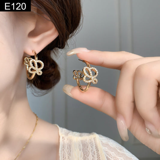 Crystal Hoop Earring - E120