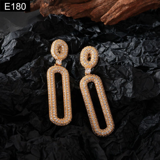 Chainlink Geometric Earring - E180
