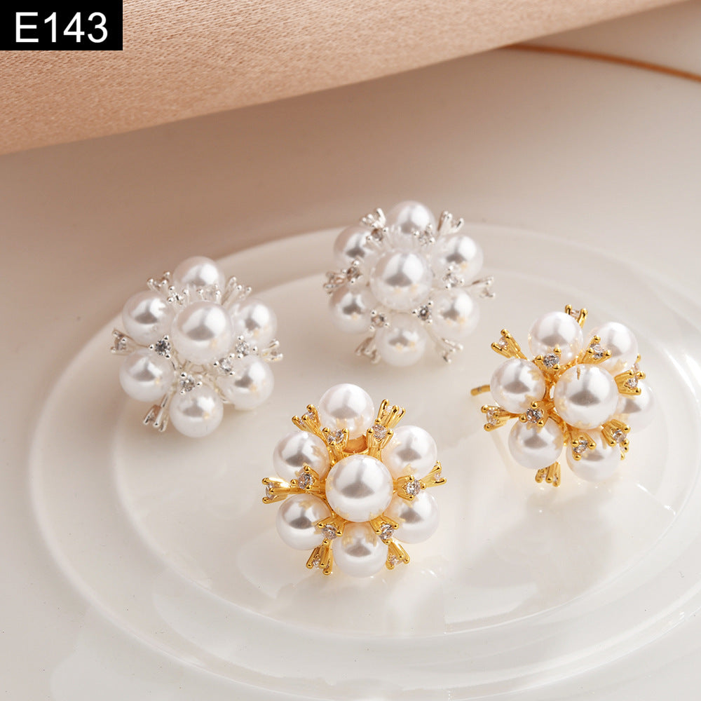 Pearl Cluster Earring - E143
