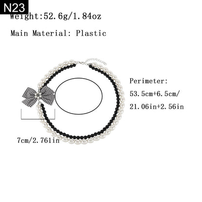 Pearl Tie Necklace - N23