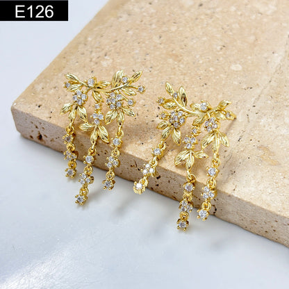 Floral Motif Earring - E126