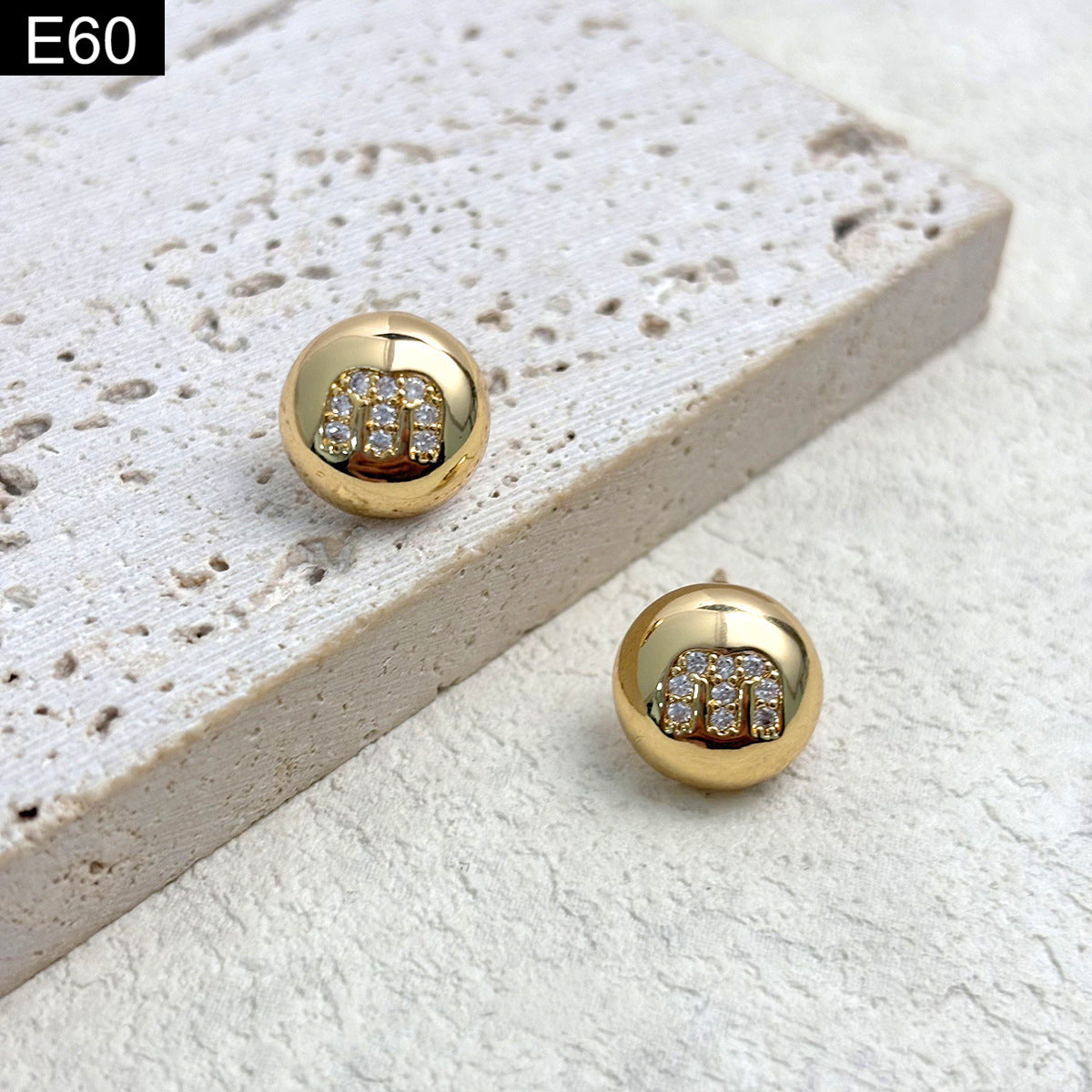Monogram Orb Studs