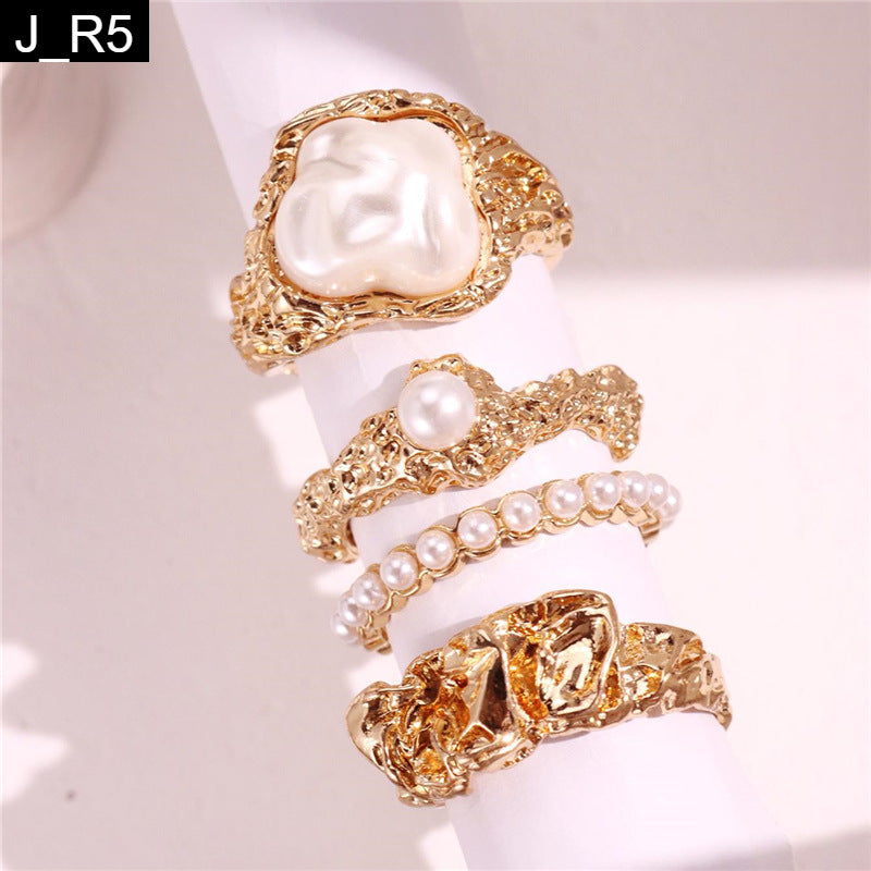 Gilded Tide Rings Set of 4